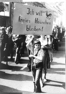 Demonstration für die Selbstständigkeit von Haan und Gruiten, Foto von 1974
