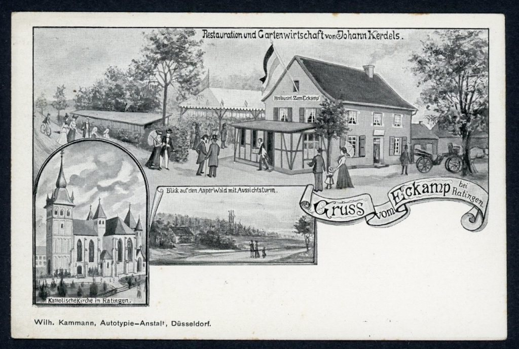 Postkarte Gruss vom Eckamp bei Ratingen