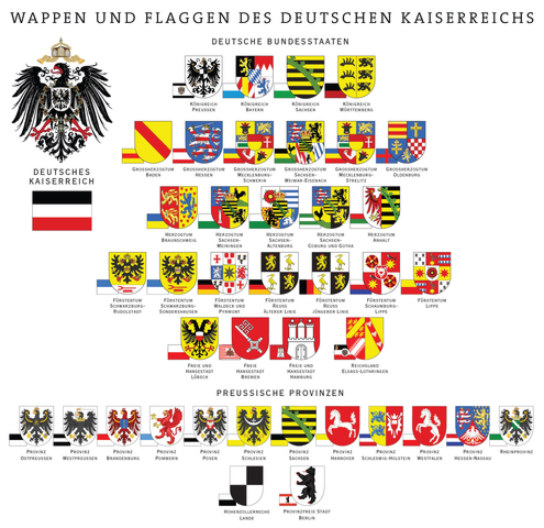 Wappen und Flaggen des Deutschen Reichs und der Preußischen Provinzen 1900