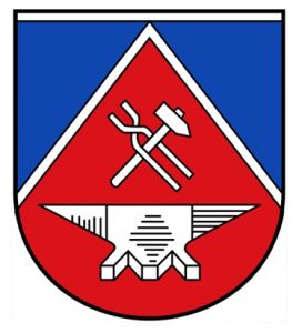 Wappen der Stadt Heiligenhaus, das Wappen wurde 1937 von dem Düsseldorfer Heraldiker Jupp Held gestaltet.